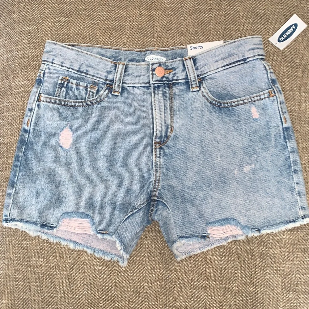 NWT Old Navy Pink Neon Jean Shorts Size 14.
